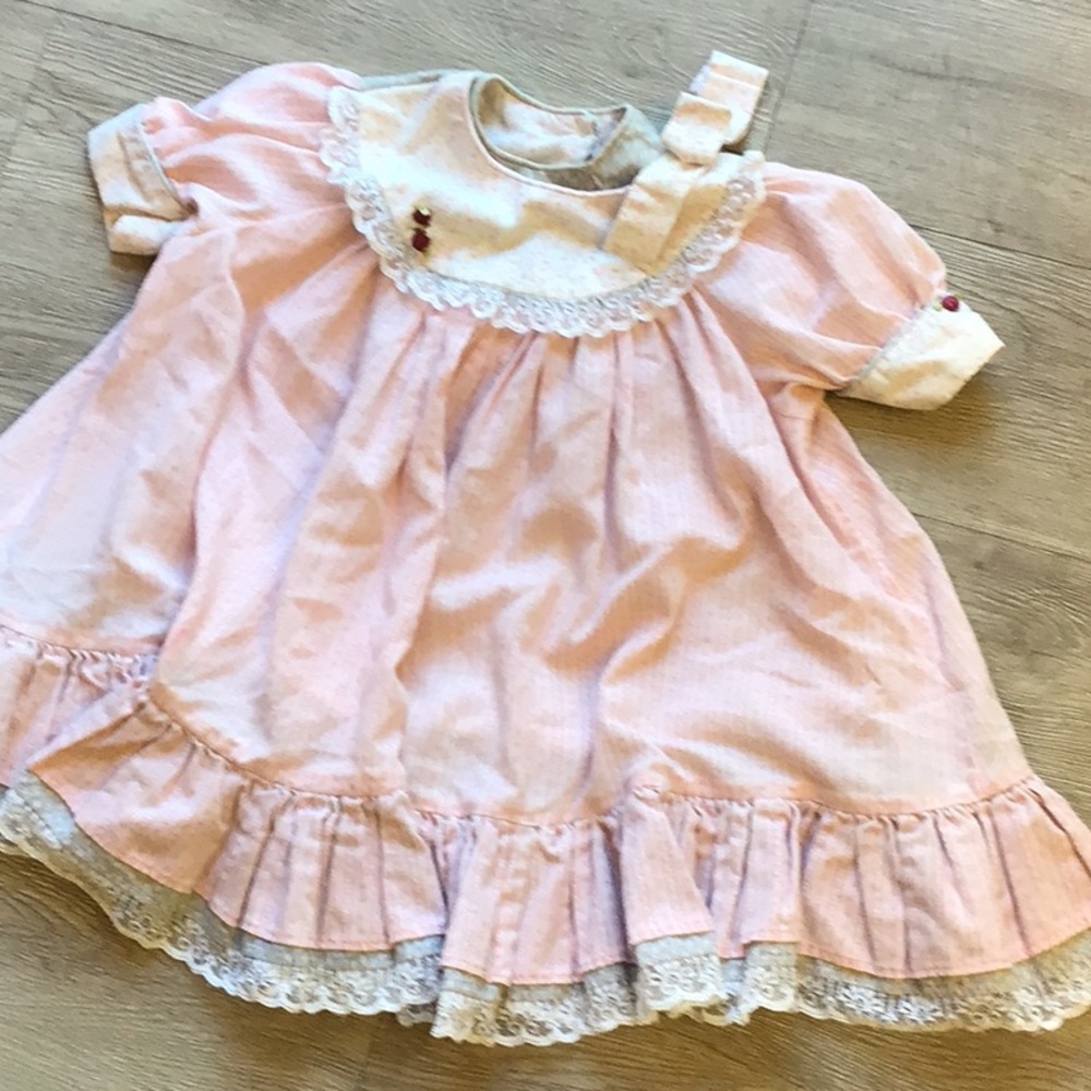 Vintage baby girl toddler dress cottagecore prarie 3T